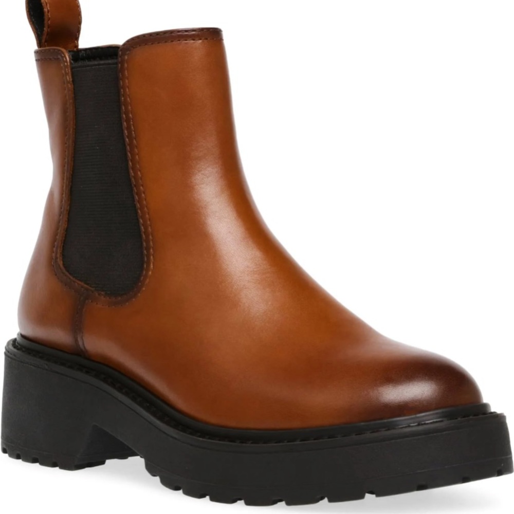 Steve Madden Trap Boot Women's Shoes Cognac Leather